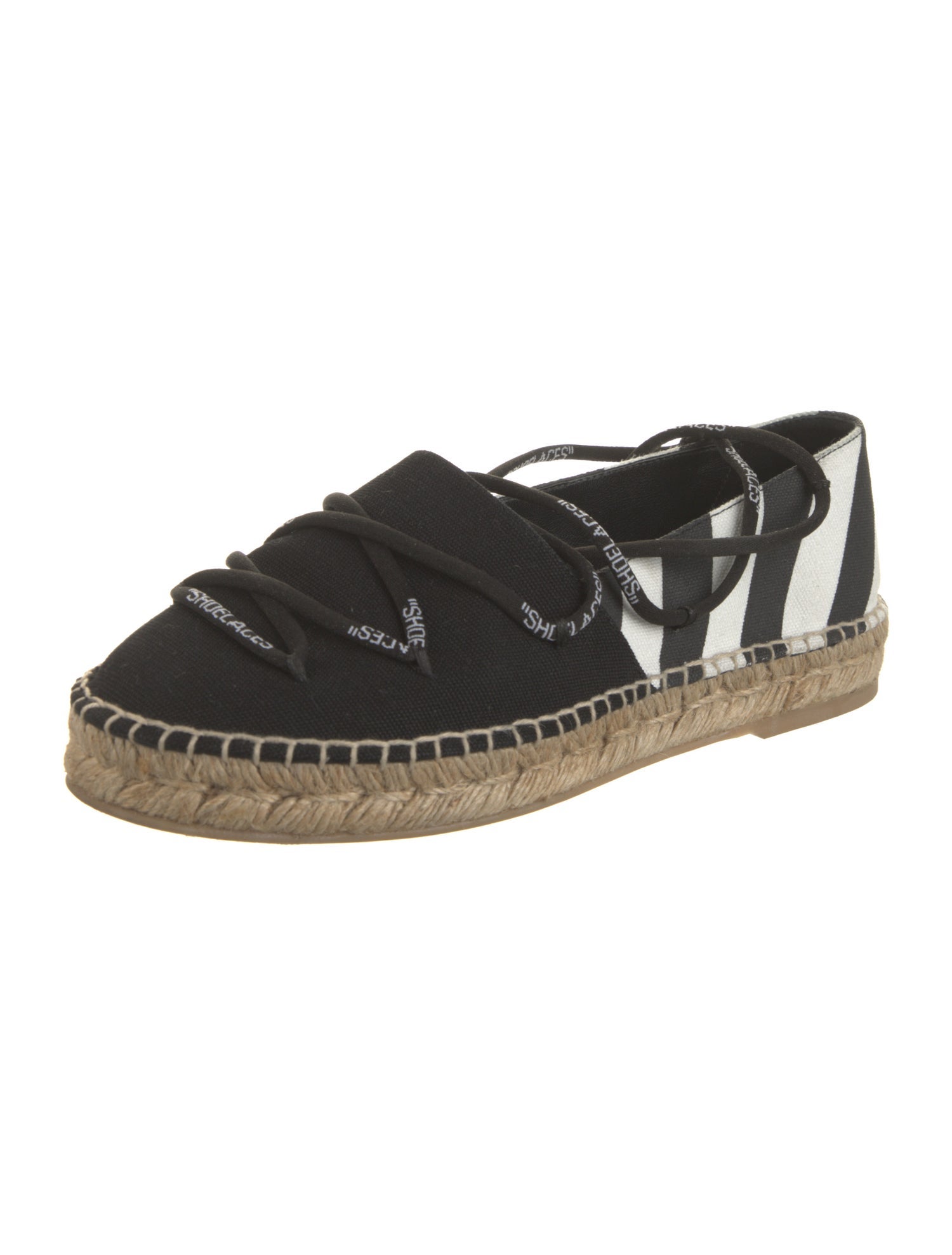 Off-White Canvas Printed Espadrilles