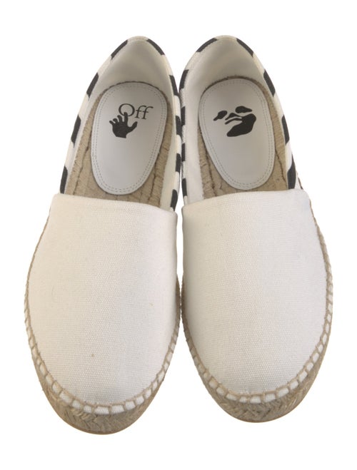 Off-White Canvas Striped Espadrilles