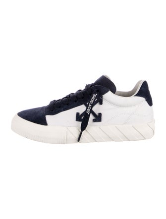 Off-White Suede Colorblock Pattern Sneakers