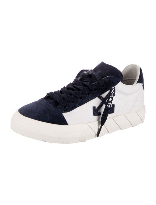 Off-White Suede Colorblock Pattern Sneakers