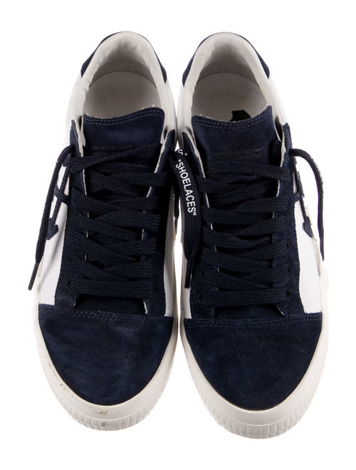 Off-White Suede Colorblock Pattern Sneakers