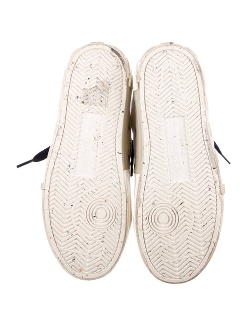 Off-White Suede Colorblock Pattern Sneakers