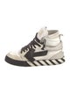 Off-White Leather Colorblock Pattern Sneakers