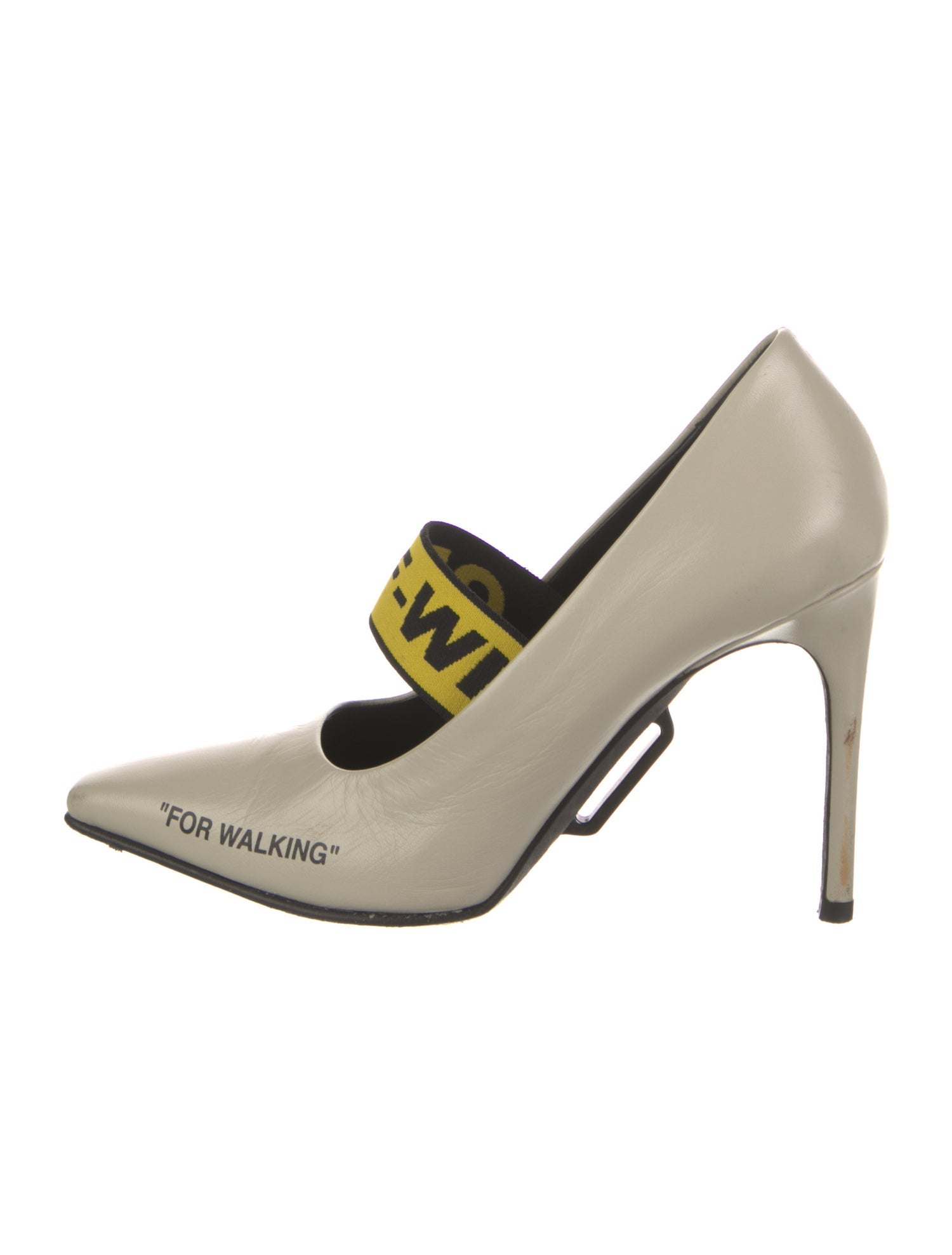 Off-White 'For Walking' Signature Logo Pumps