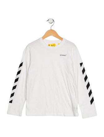Off-White Boys' Helvetica Logo Long Sleeve Shirt