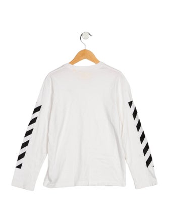 Off-White Boys' Helvetica Logo Long Sleeve Shirt