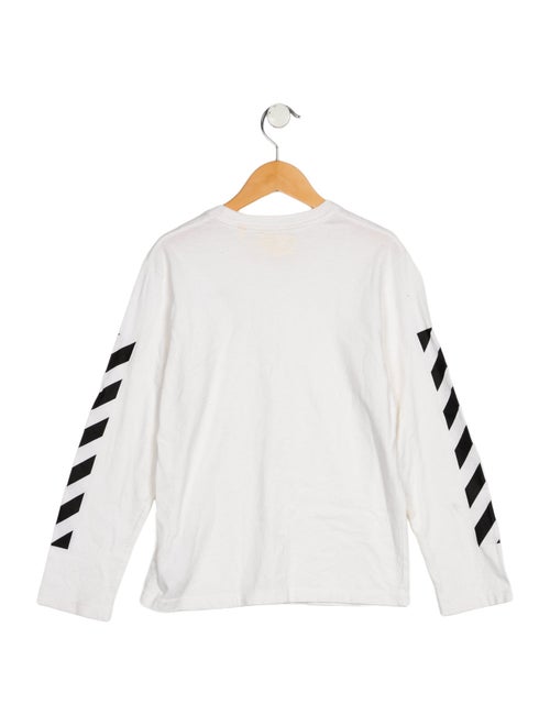 Off-White Boys' Helvetica Logo Long Sleeve Shirt