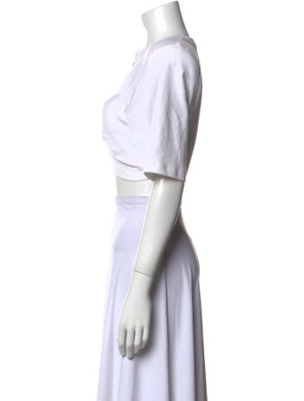 Off-White 2021 Crew Neck Crop Top