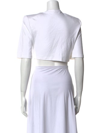 Off-White 2021 Crew Neck Crop Top