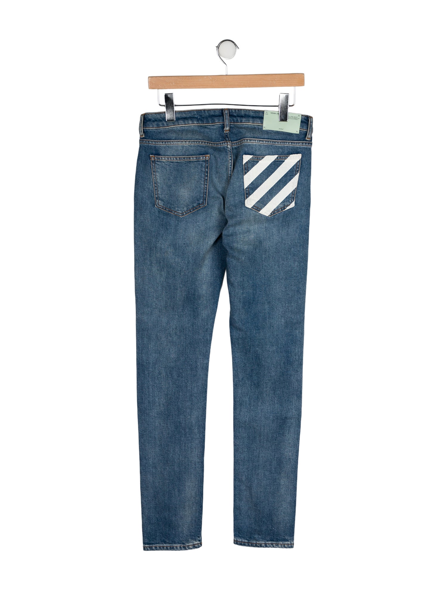 Off-White Mid-Rise Skinny Leg Jeans