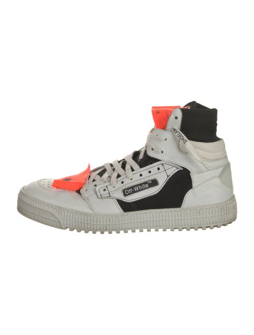 Off-White Leather Printed Sneakers