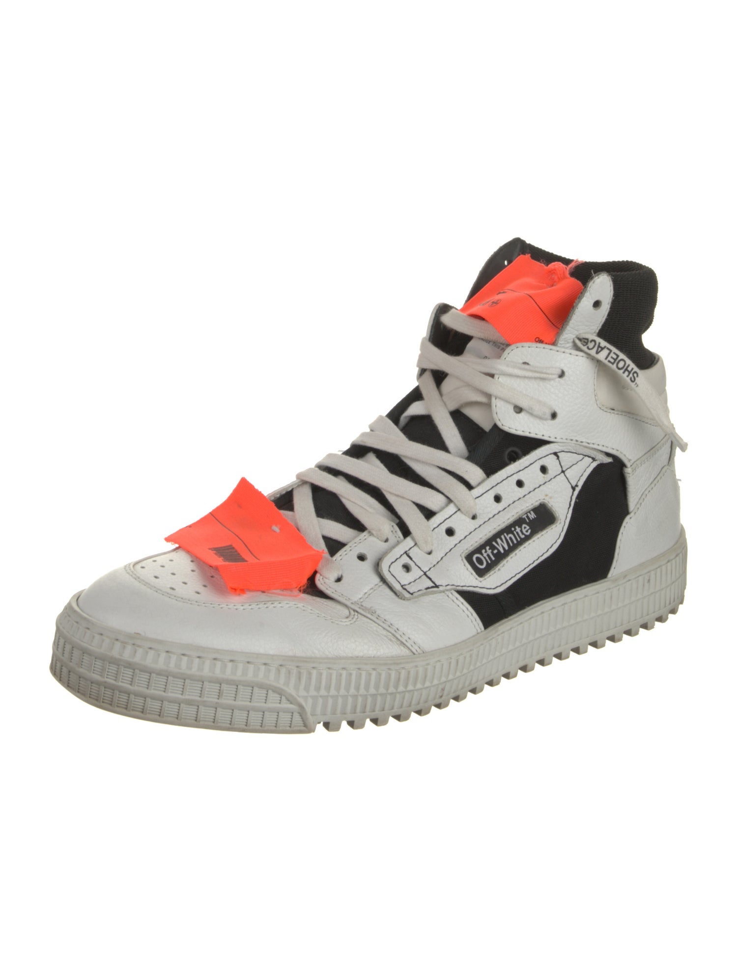 Off-White Leather Printed Sneakers