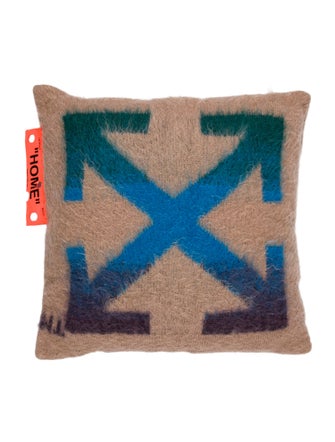 Off-White Large Mohair Arrows Cushion