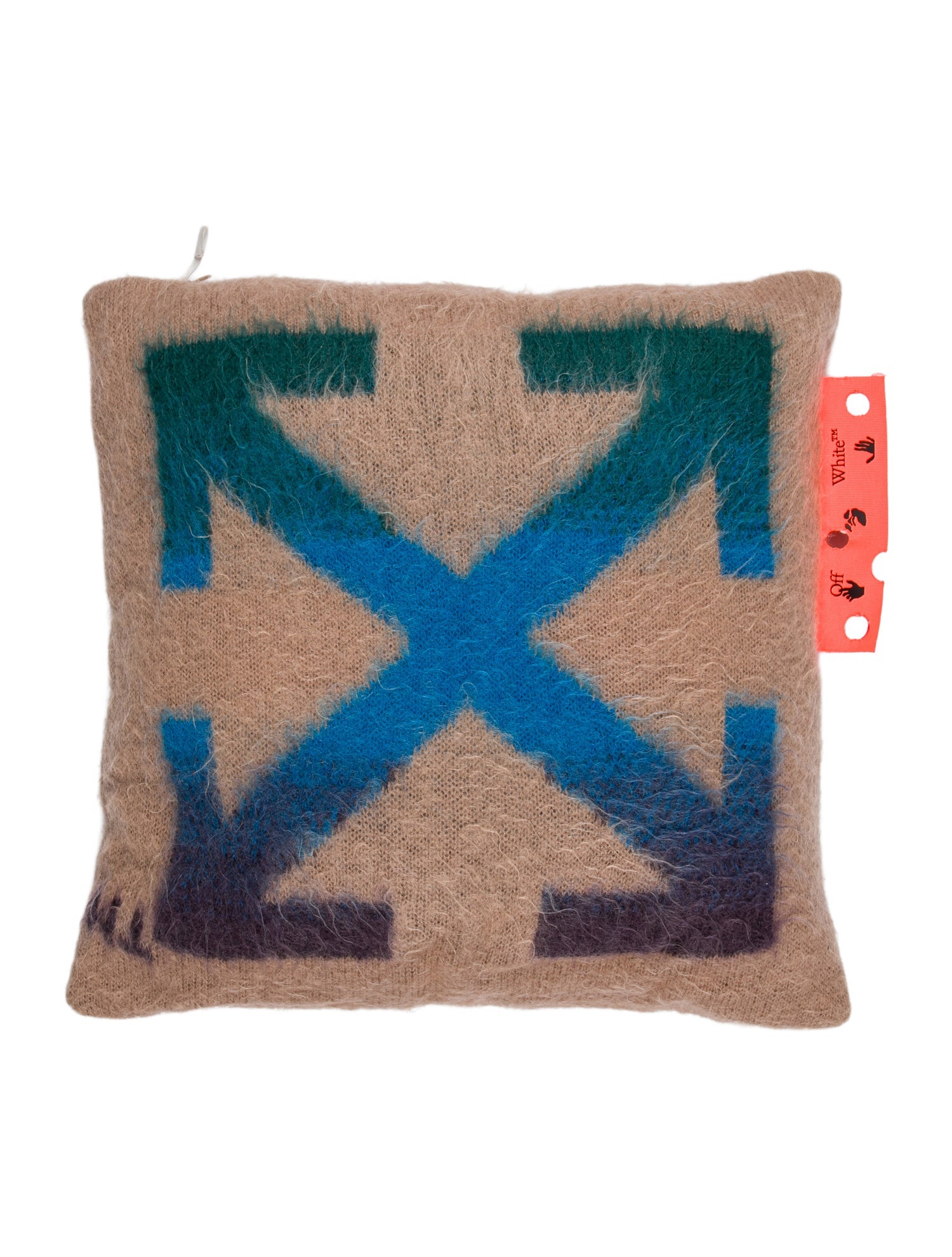 Off-White Large Mohair Arrows Cushion