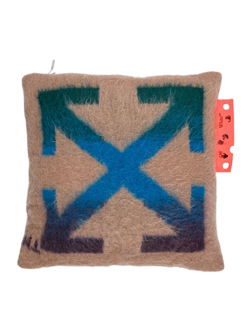 Off-White Large Mohair Arrows Cushion