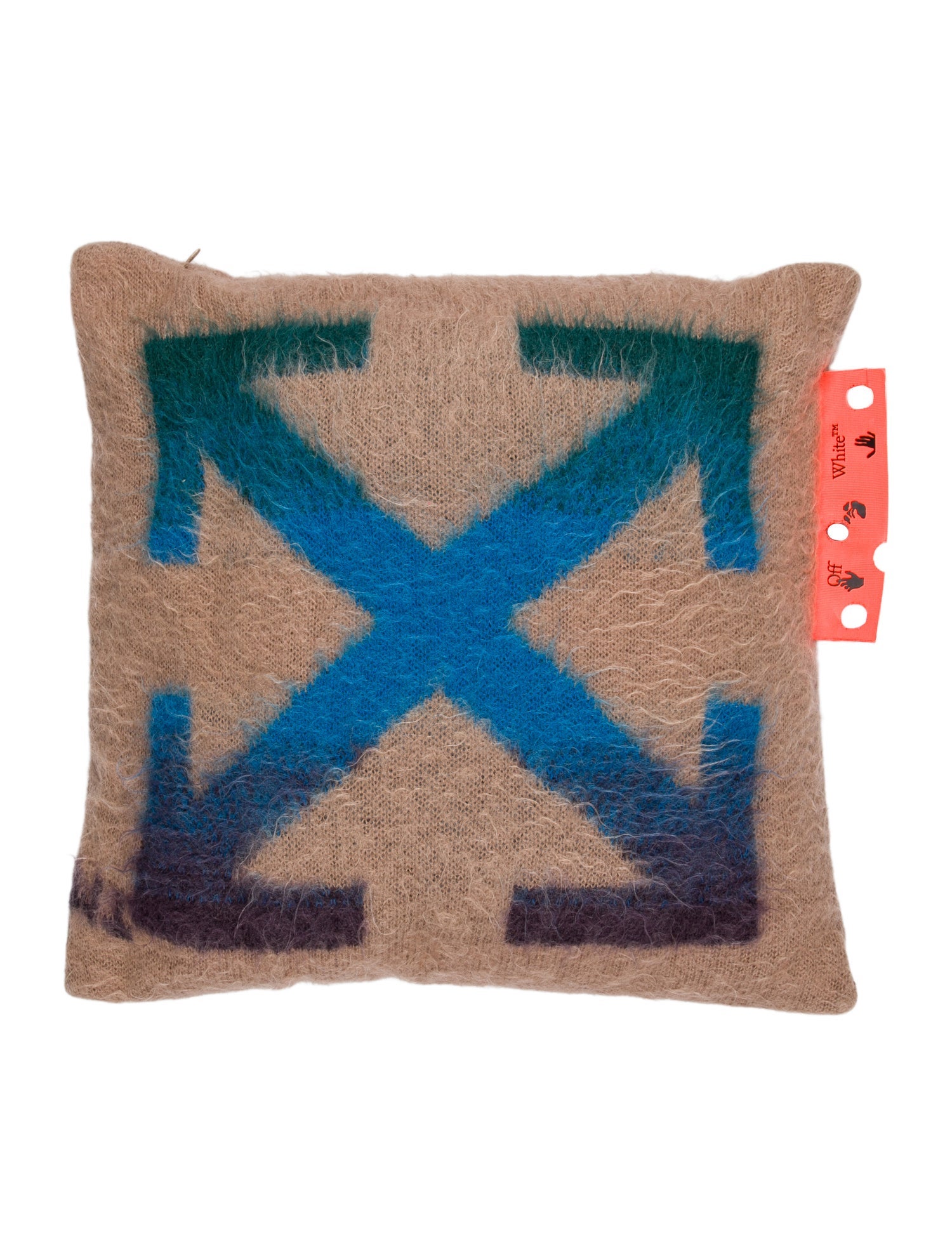 Off-White Large Mohair Arrows Cushion