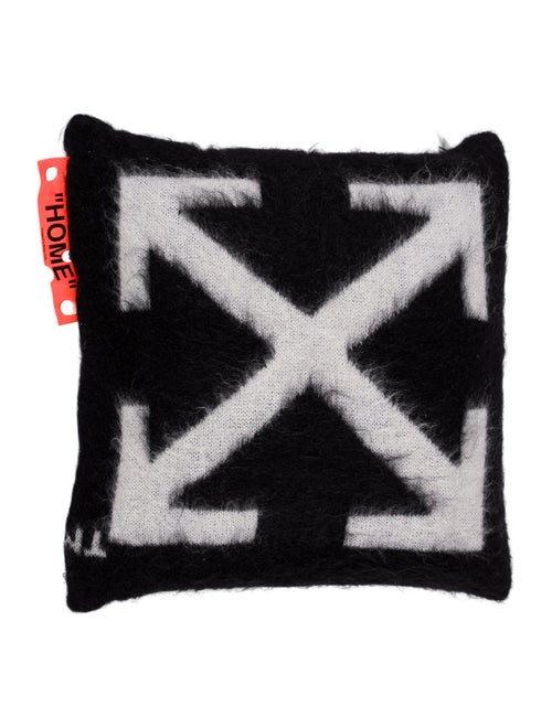 Off-White Mohair Arrows Cushion