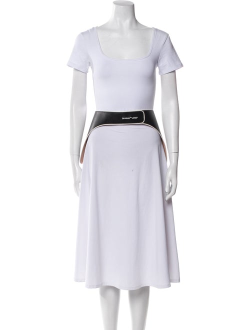 Off-White Wide Leather Waist Belt