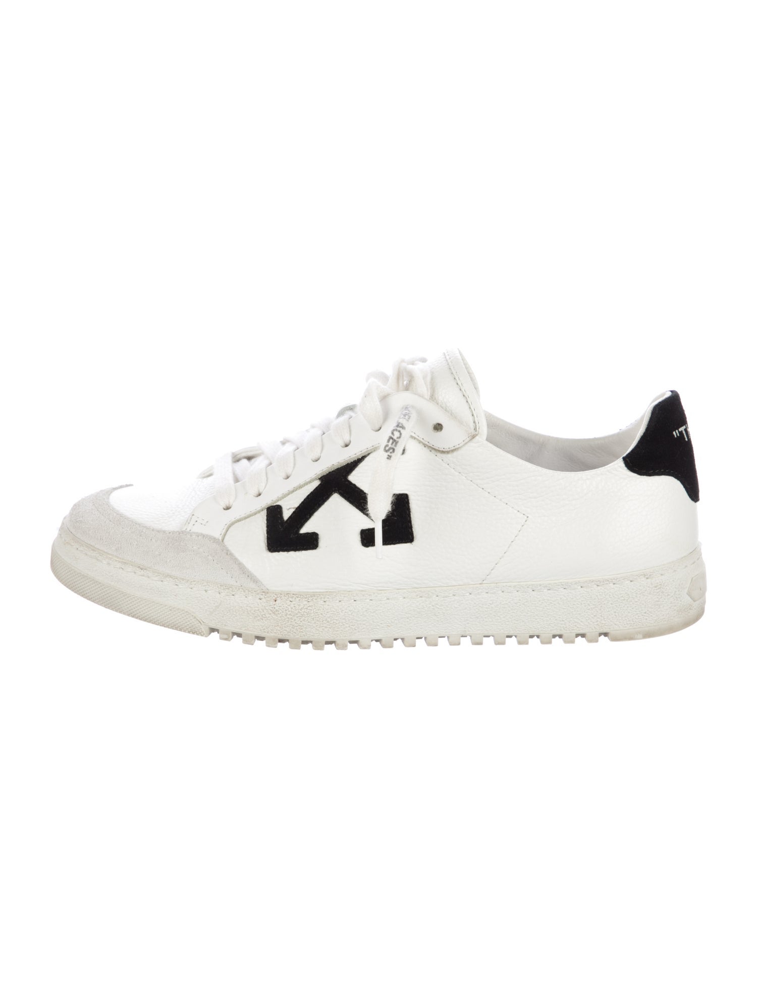 Off-White Signature Logo Leather Sneakers