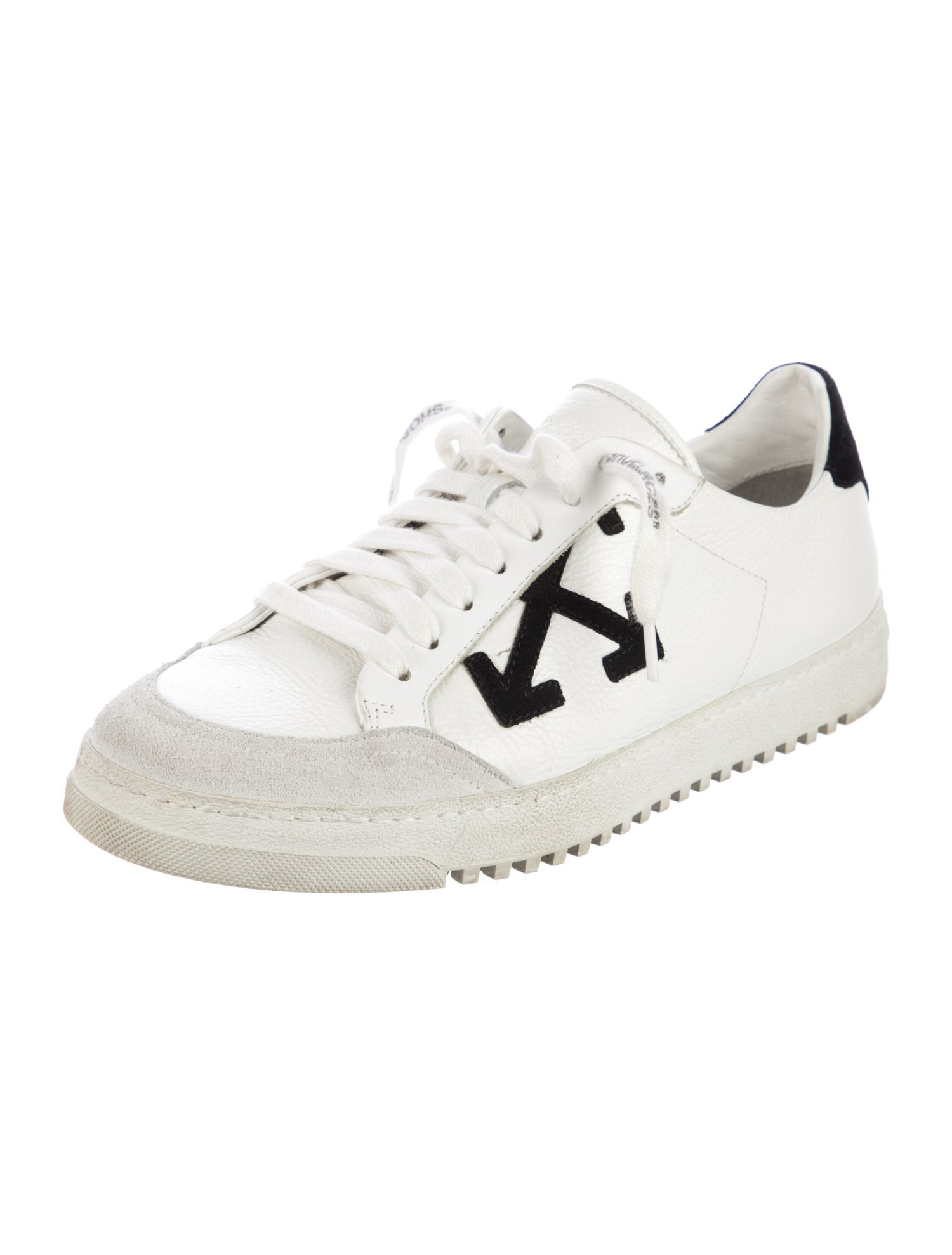Off-White Signature Logo Leather Sneakers