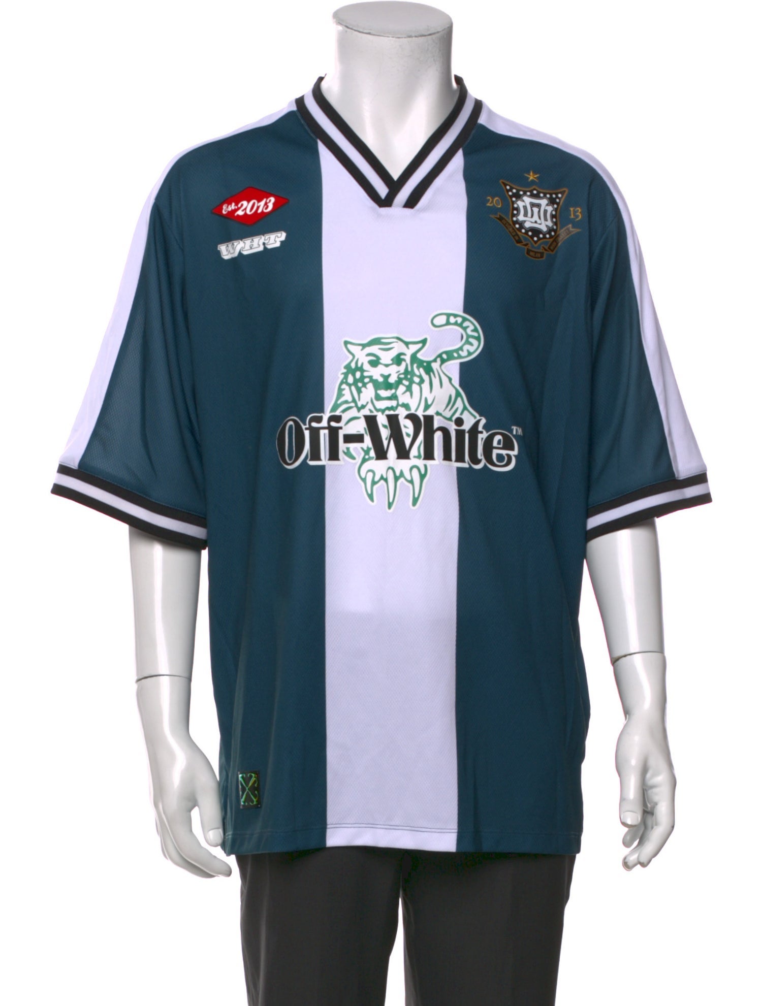 Off-White 2025 Colorblock Pattern T-Shirt