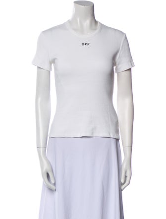 Off-White Crew Neck Short Sleeve T-Shirt