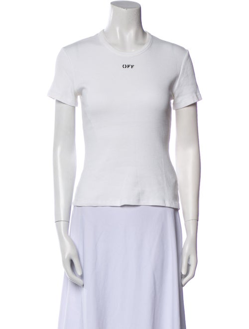 Off-White Crew Neck Short Sleeve T-Shirt