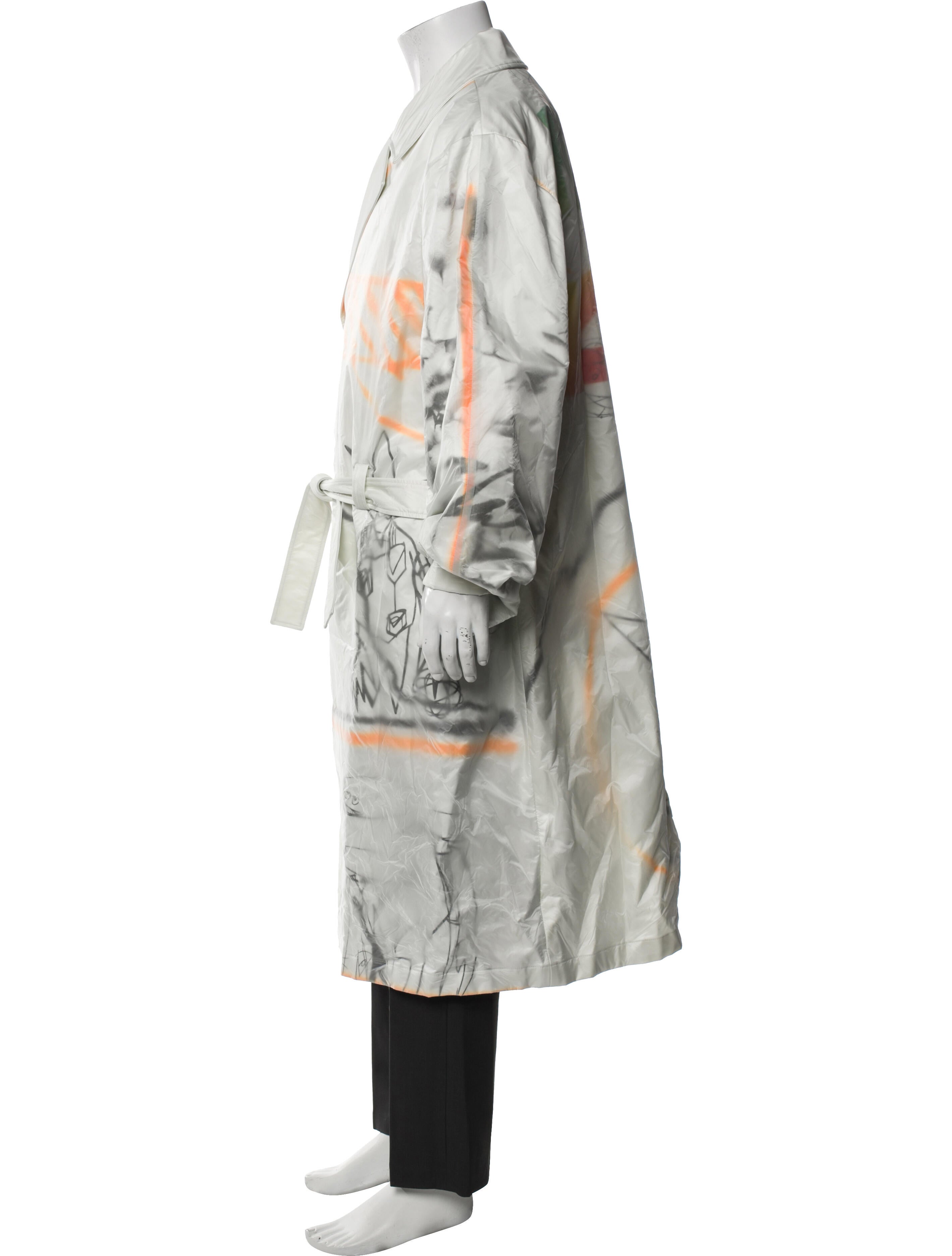 Off-White 2020 Graphic Print Trench Coat w/ Tags