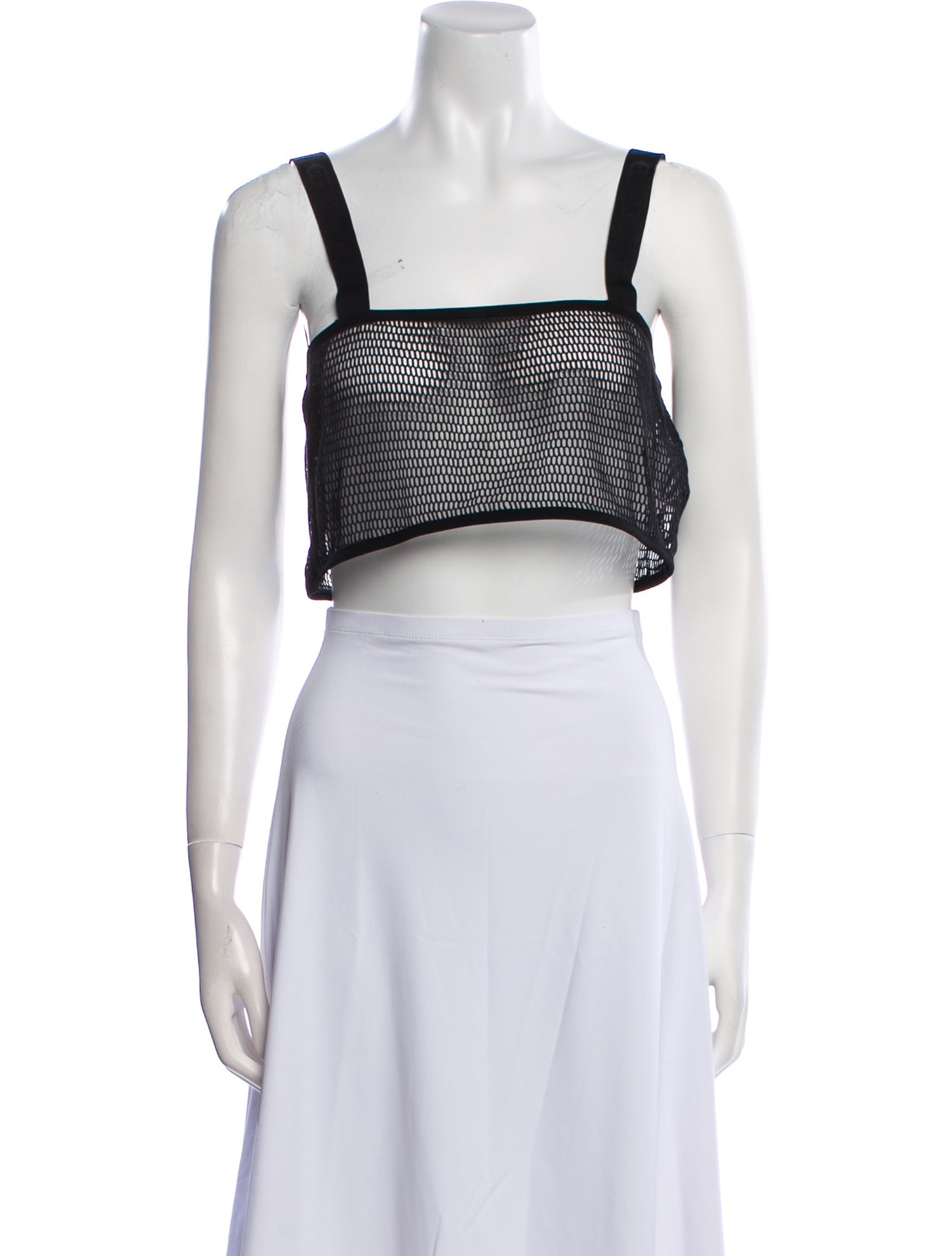 Off-White 2017 Plaid Print Crop Top