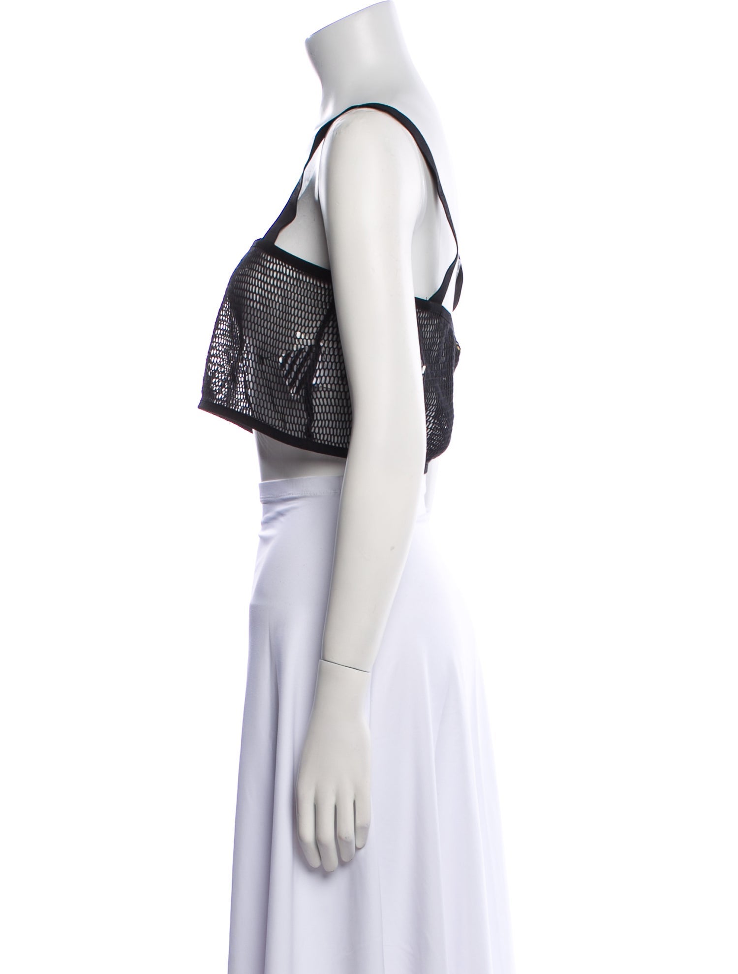 Off-White 2017 Plaid Print Crop Top