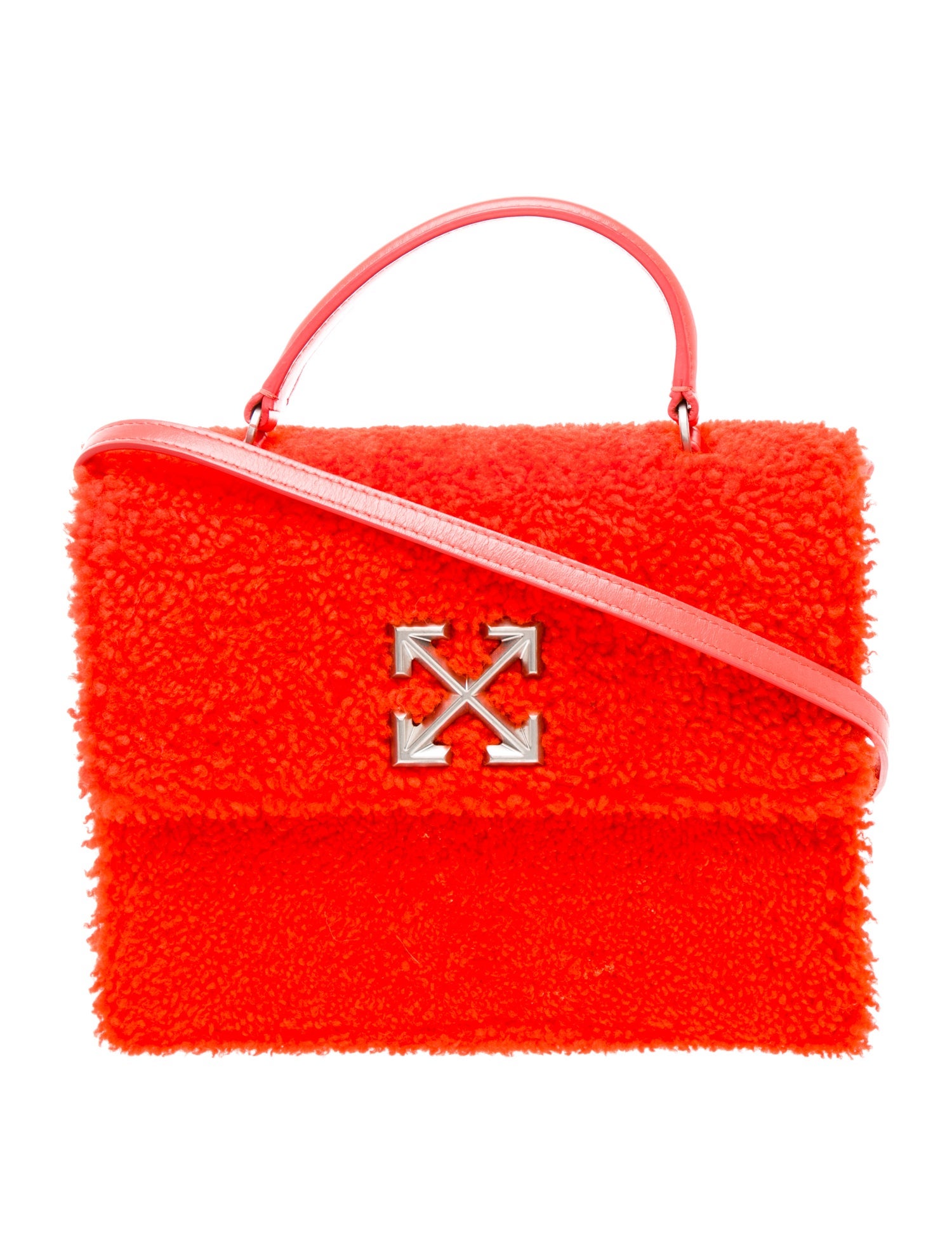 Off-White Shearling Top Handle Bag