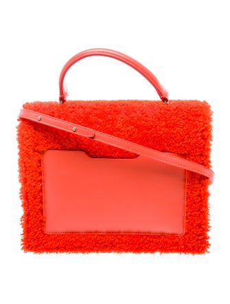Off-White Shearling Top Handle Bag