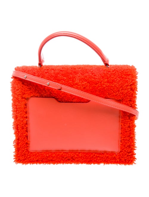 Off-White Shearling Top Handle Bag