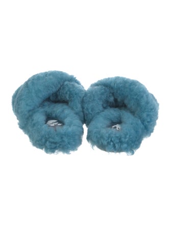 Off-White Shearling Slides