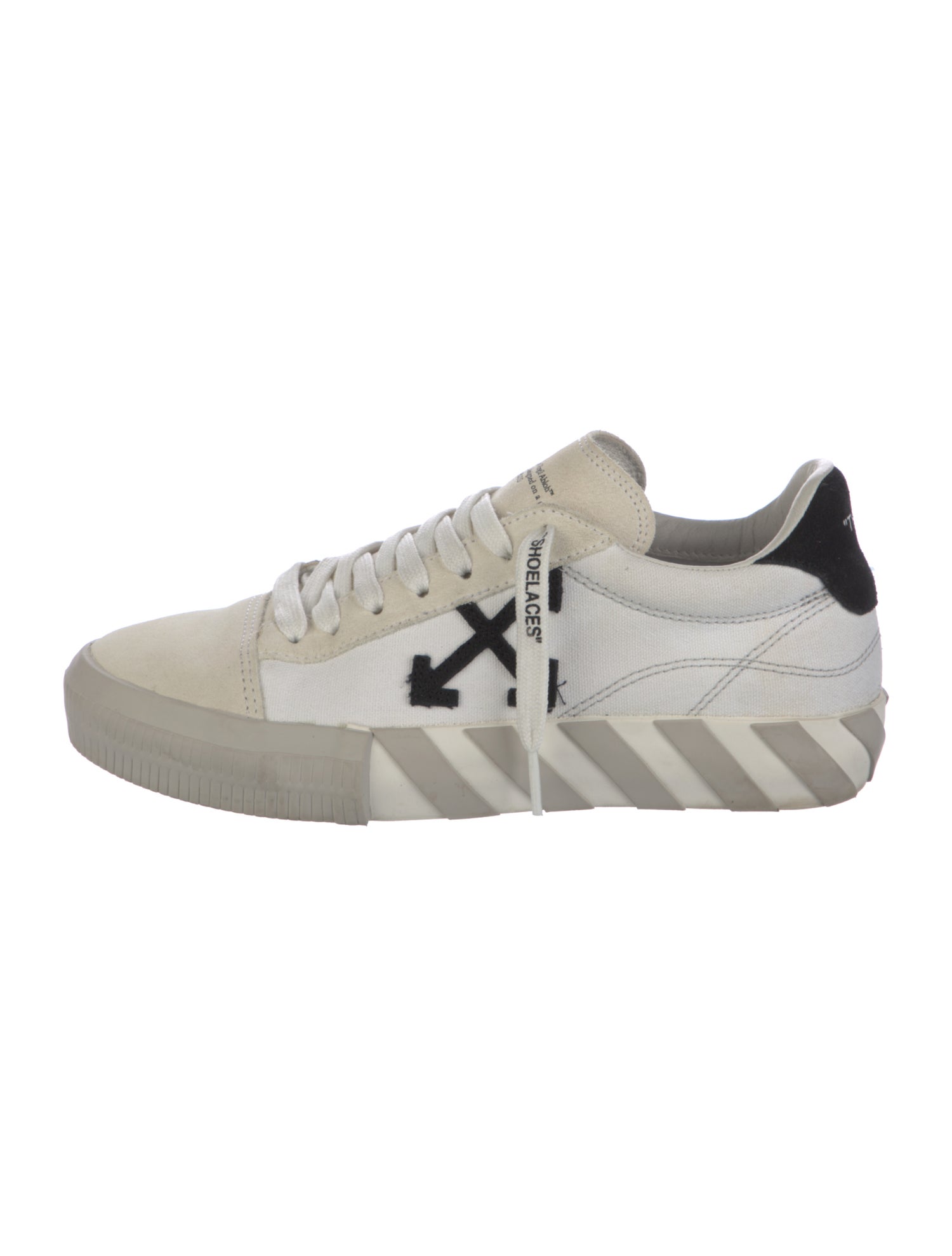 Off-White Canvas Printed Sneakers