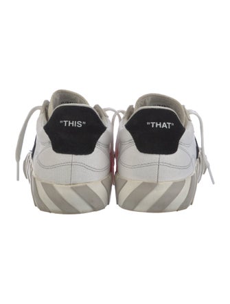Off-White Canvas Printed Sneakers