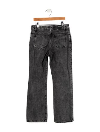 Off-White Mid-Rise Wide Leg Jeans