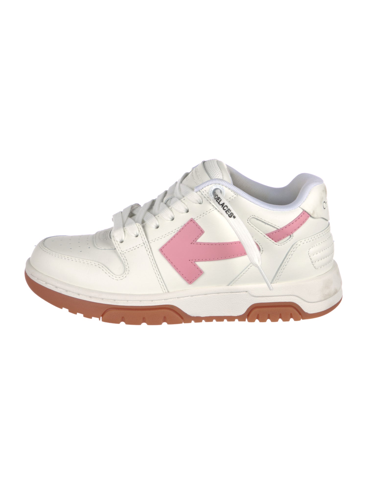 Off-White Leather Printed Sneakers