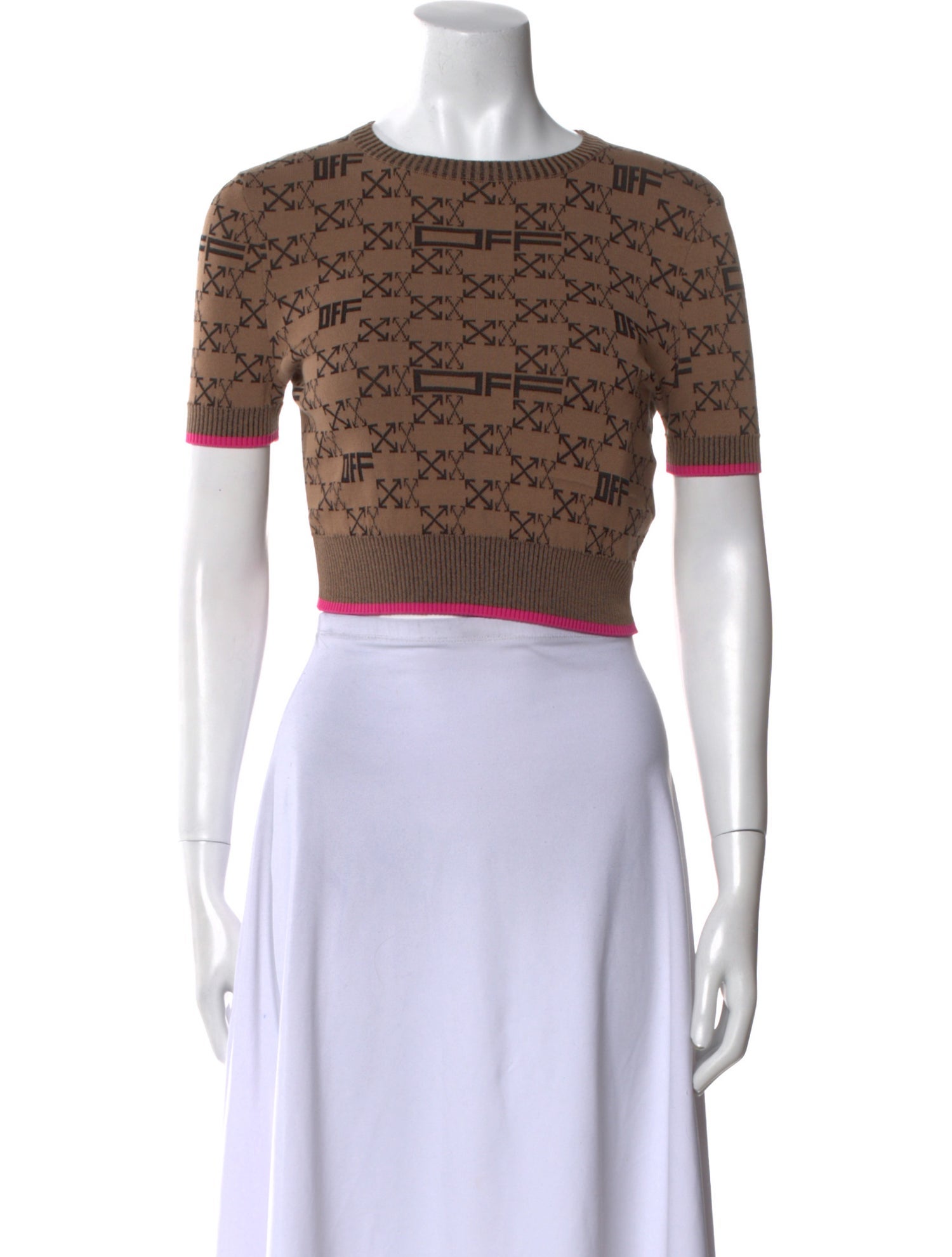 Off-White 2022 Printed Crop Top