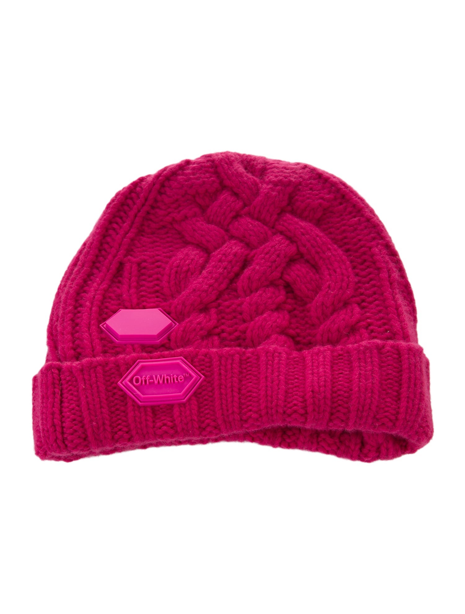 Off-White Cable Knit Beanie w/Tags