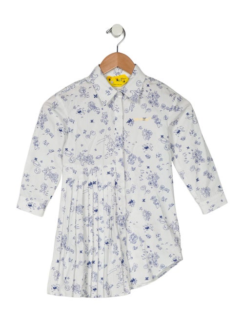 Off-White Girls' Printed Shirt Dress