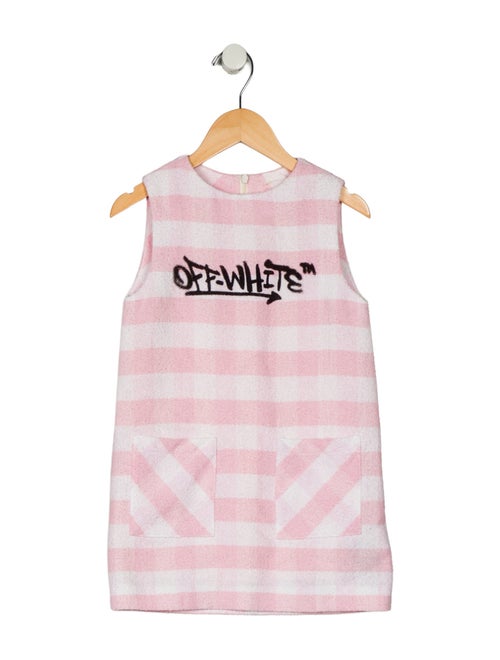 Off-White Girls' Striped Logo Dress