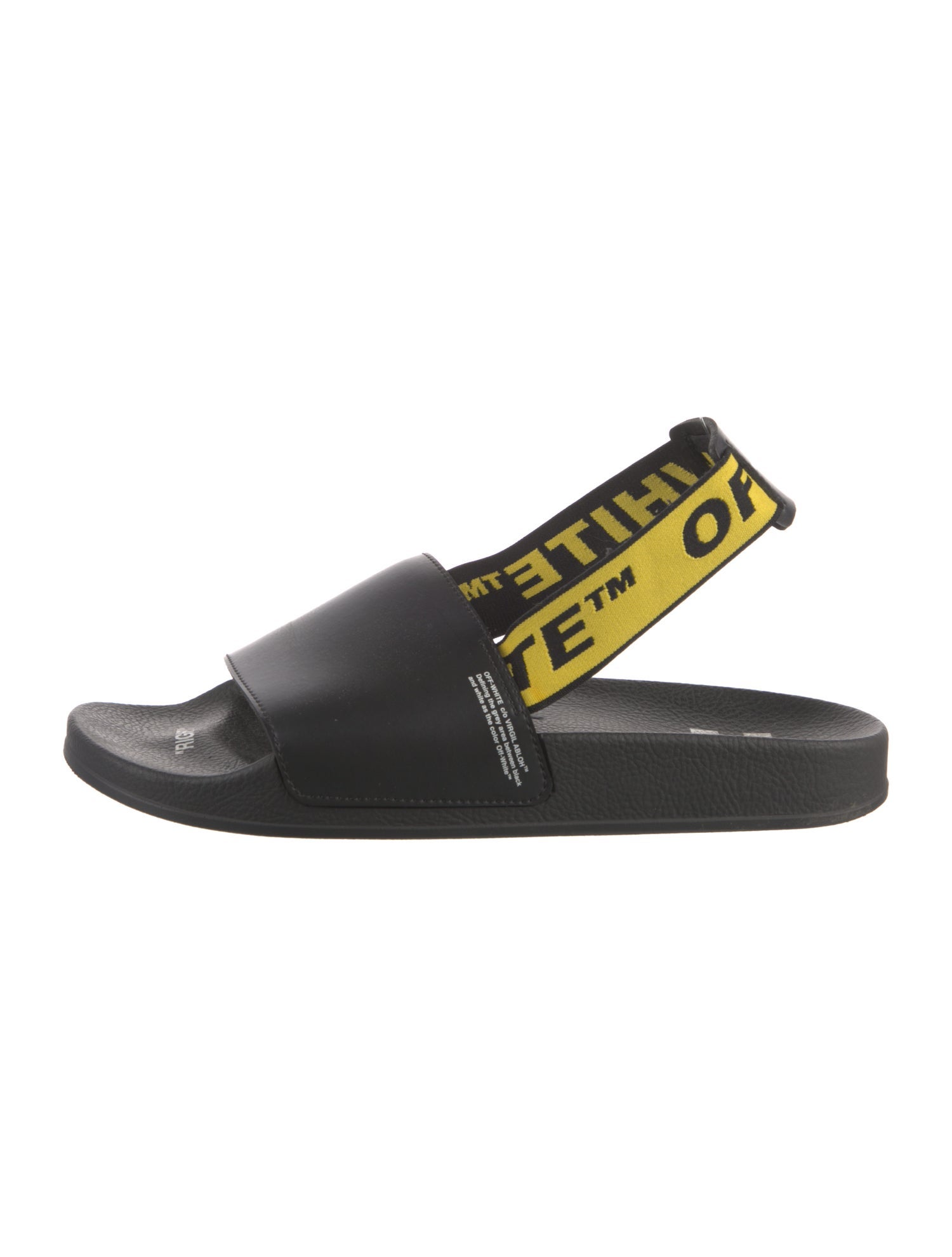 Off-White Leather Slingback Sandals