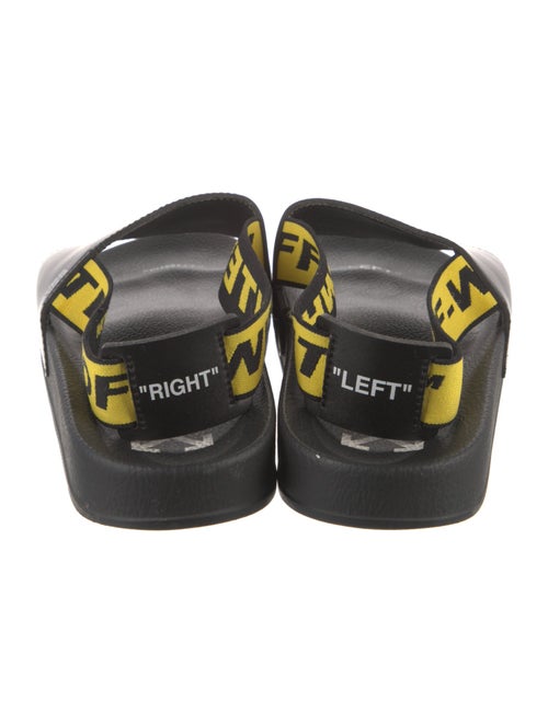 Off-White Leather Slingback Sandals