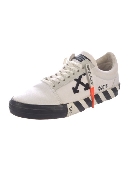 Off-White Canvas Printed Sneakers