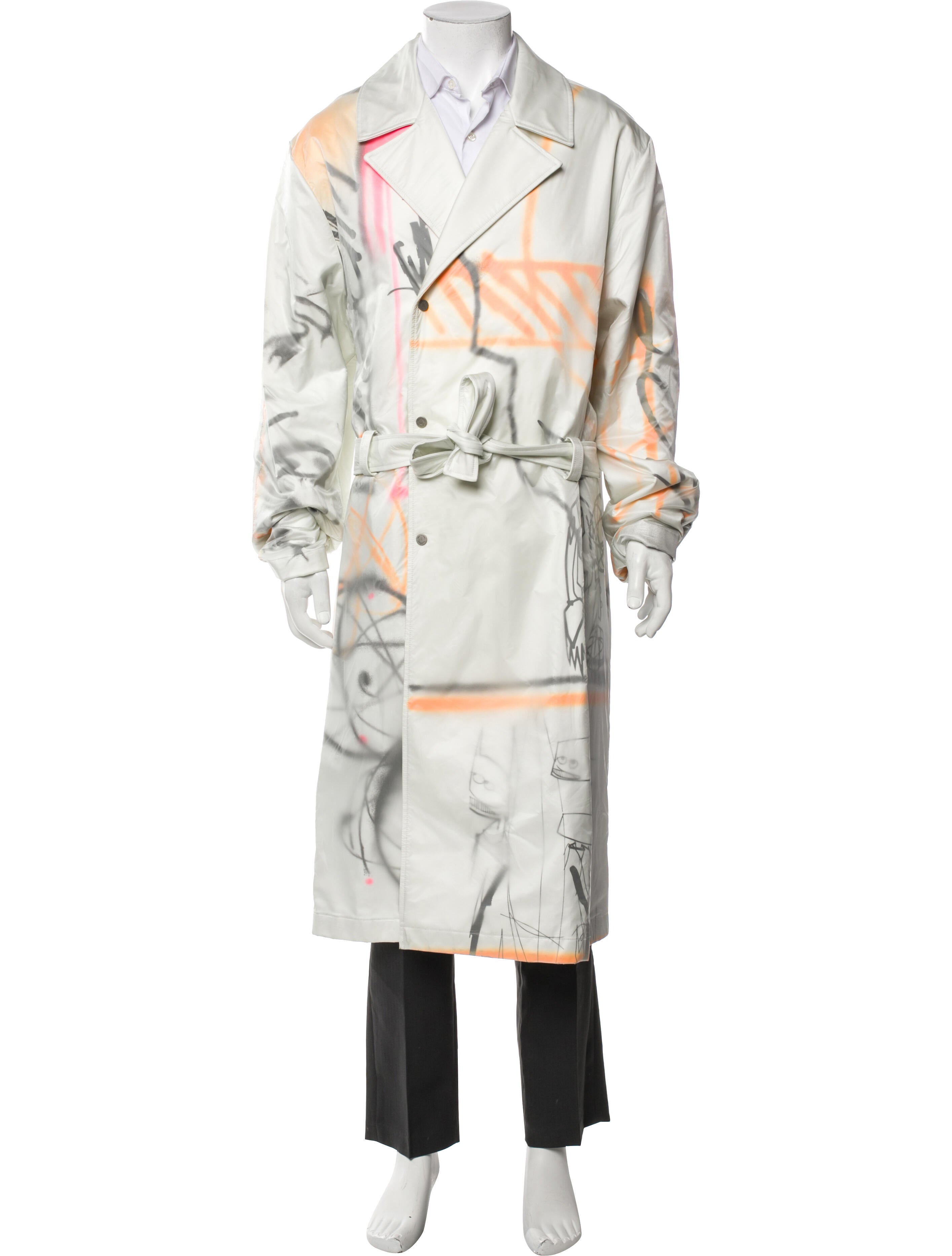 Off-White 2020 Printed Trench Coat w/ Tags