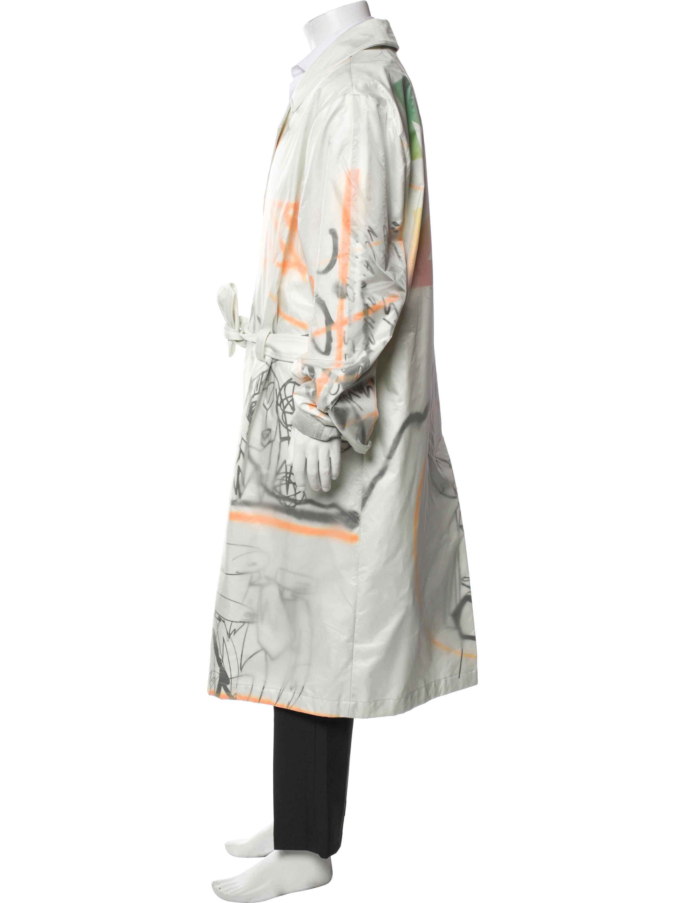 Off-White 2020 Printed Trench Coat w/ Tags