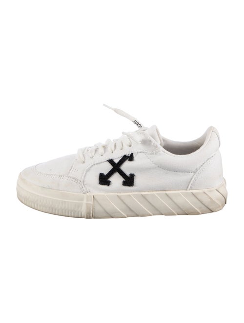 Off-White Canvas Graphic Print Sneakers