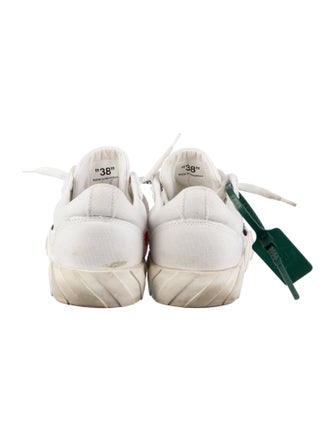 Off-White Canvas Graphic Print Sneakers