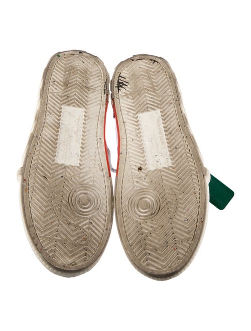 Off-White Canvas Graphic Print Sneakers